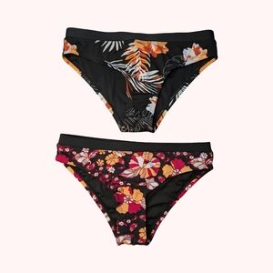 NWOT Sporty Bikini Bottom Duo - Set Of Two Low Rise Hipster Swim Separates